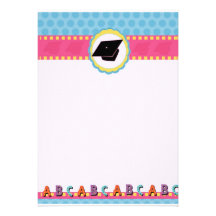 Whimsical Dots Preschool/Kindergarten Graduation Personalized Invites