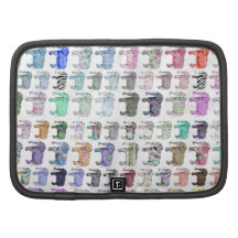 Whimsical Elephants girly floral stripes pattern Organizers