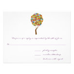 Whimsical Flower Tree Wedding Response Cards Announcement