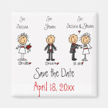 Whimsical Fun Save the Date Fridge Magnets