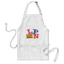 WHIMSICAL LETTERS LPN LICENSED PRACTICAL NURSE APRONS