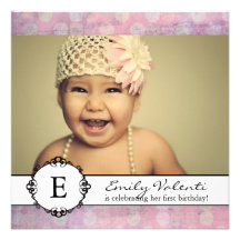 Whimsical & Modern Birthday Party Invitation