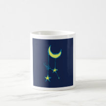Whimsical Moon and Stars Mugs
