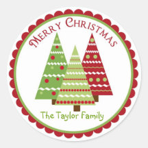 Whimsical Reindeer Christmas Holiday Stickers