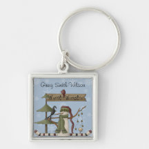 Whimsical Snowman Key Chain