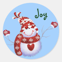 Whimsical Snowmen Stickers