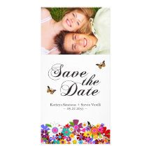 Whimsical Spring Save The Date Photo Cards