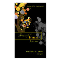 Whimsical Trees Interior Design Business Cards
