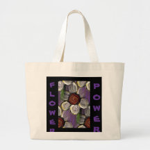 WHIMSICAL WHITE DAISIES - flower power tote bag