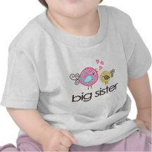 Whimsy Birds Big Sister T-shirt Announcement