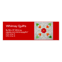 Whimsy Hearts Quilt - Block #2 Business Card Template