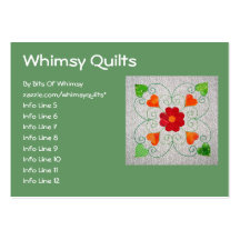 Whimsy Hearts Quilt - Block #2 Business Cards