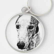 Whippet dog key chains