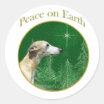 Whippet Peace Sticker