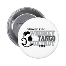 Whiskey Tango Foxtrot - Aviation Humour Pinback Button