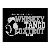 Whiskey Tango Foxtrot - Aviation Humour Post Cards