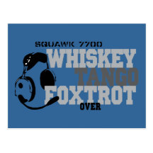 Whiskey Tango Foxtrot - Aviation Humour Postcard