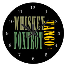 Whiskey Tango Foxtrot (over) Round Wallclock
