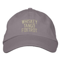 Whiskey Tango Foxtrot Pilot Hat embroidered hats