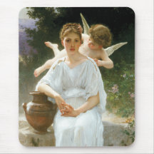 Whisperings of Love, William Adolphe Bouguereau Mousemats