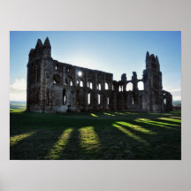 Whitby Abbey at sunset Print