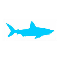 White and Aqua Blue Shark posters