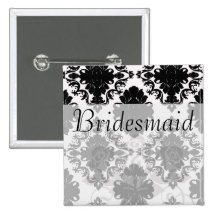 white and black romantic damask design pins