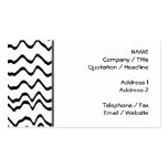 White and Black Waves Pattern. business cards