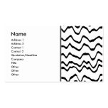 White and Black Waves Pattern. business cards