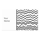 White and Black Waves Pattern. business cards