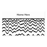 White and Black Waves Pattern. business cards