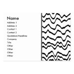 White and Black Waves Pattern. business cards