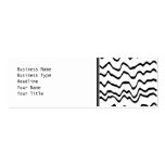 White and Black Waves Pattern. business cards