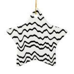 White and Black Waves Pattern. ornaments