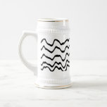 White and Black Waves Pattern. mugs