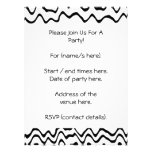 White and Black Waves Pattern. invitations