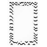 White and Black Waves Pattern. stationery