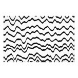 White and Black Waves Pattern. stationery