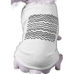 White and Black Waves Pattern. pet clothing