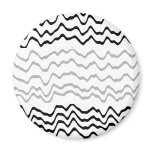 White and Black Waves Pattern. magnets