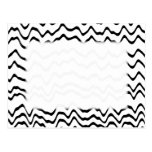 White and Black Waves Pattern. postcards