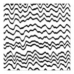 White and Black Waves Pattern. posters