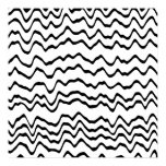 White and Black Waves Pattern. posters