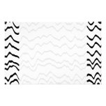 White and Black Waves Pattern. stationery