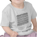 White and Black Waves Pattern. t-shirts