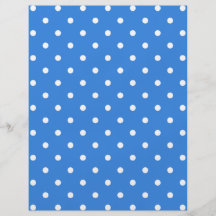 White and Blue Polka Dot Pattern. Custom Flyer