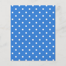 White and Blue Polka Dot Pattern. Custom Flyer