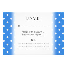 White and Blue Polka Dot Pattern. Personalized Invitations
