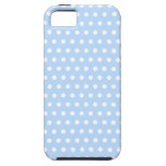 White and Blue Polka Dot Pattern. Spotty. iPhone 5 Case
