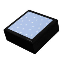 White and Blue Stars Design. Trinket Boxes